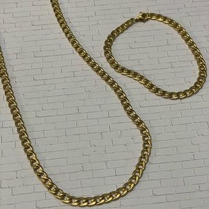 Men’s Cuban link chain set